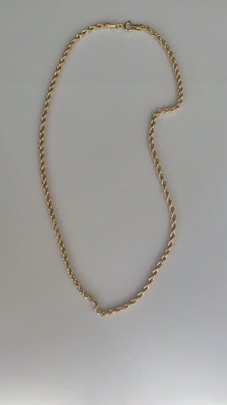 Twisted Gold Chain Necklace